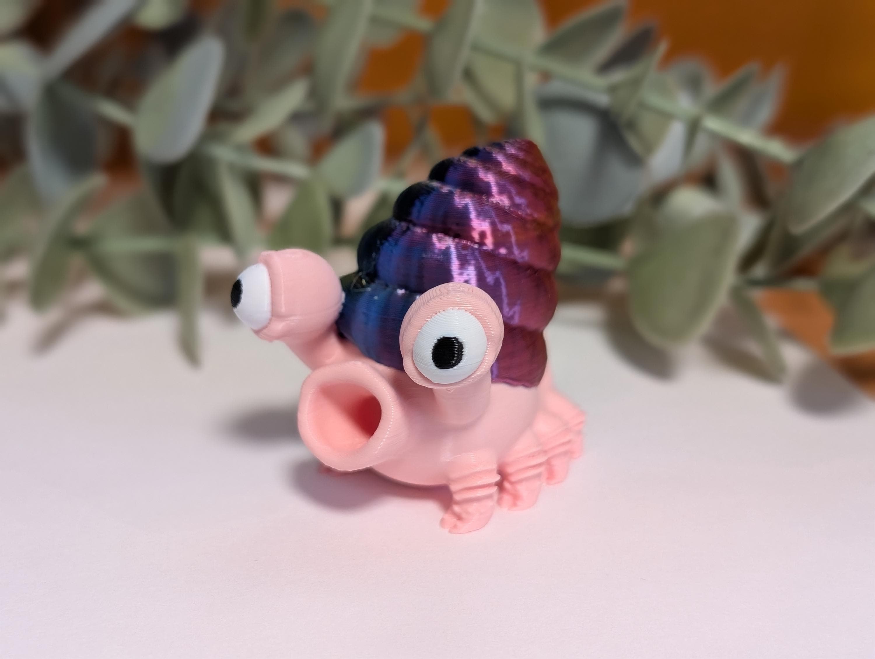 Whimsical Shell Dwelling Desk Companion