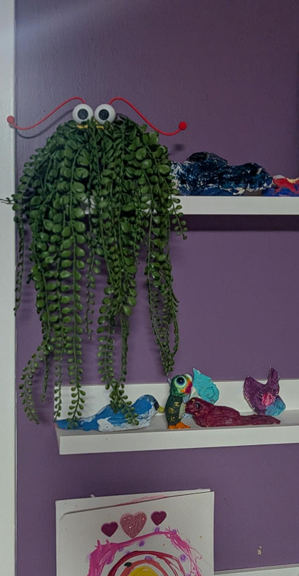 Funny Martian Eyes Plant Decor, Silly Plant Buddy, Quirky Plant Shelf Decor